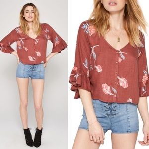 Amuse Society Cloudscape Crop Top